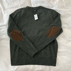 Jcrew speckled sweater with elbow pads